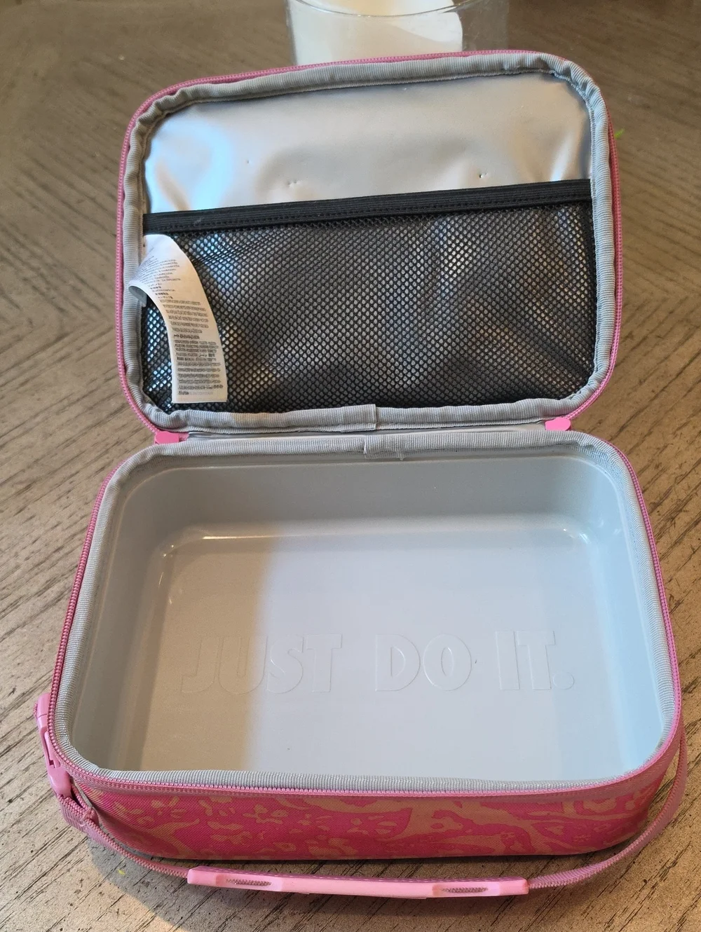 Nike Pink Patterned Insulated Lunch Box Tote